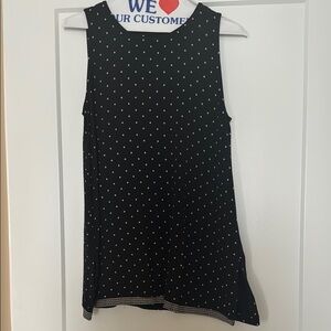 J. Jill Wearever Black and White Polka Dot Top